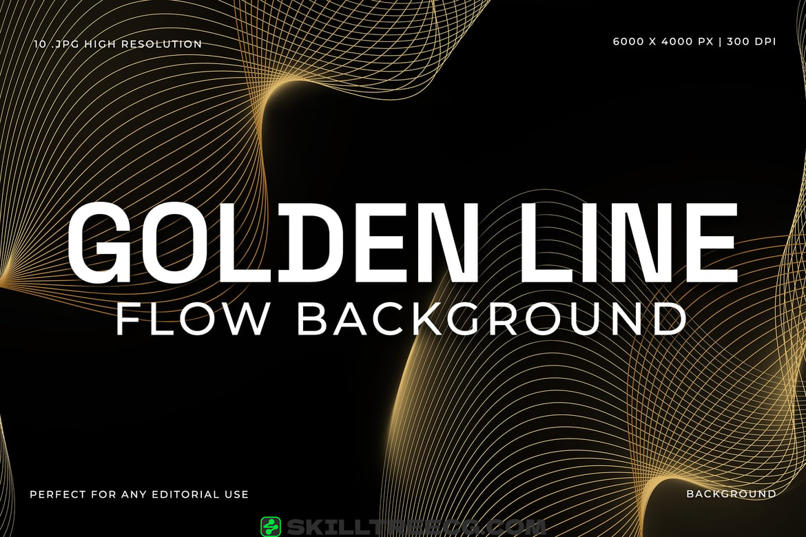 Golden Line Flow Backgrounds（406577）-技能树